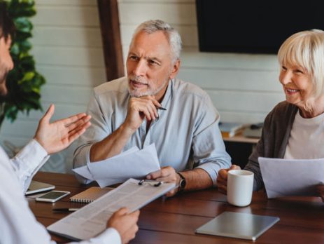 Business owners talking with their tax advisor