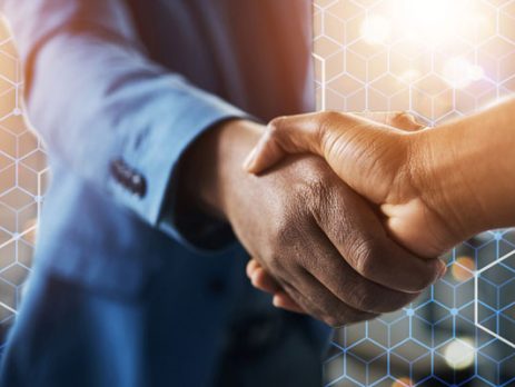 handshake after negotiation of a successful business deal